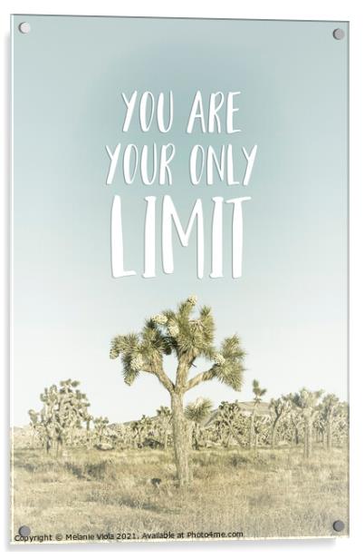 You are your only limit | Desert impression Acrylic by Melanie Viola