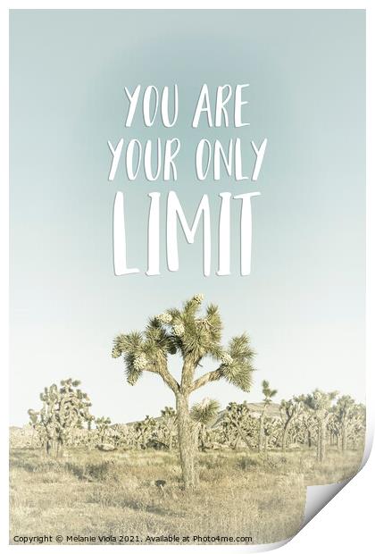 You are your only limit | Desert impression Print by Melanie Viola