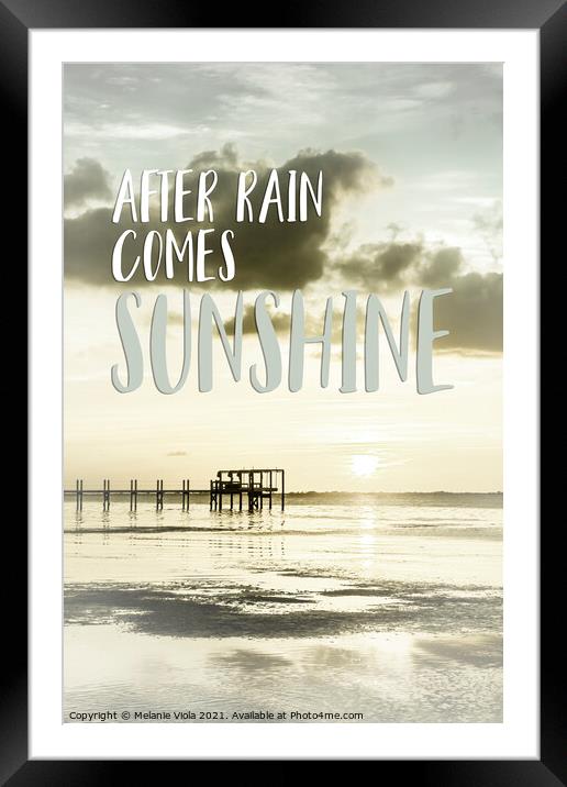 After rain comes sunshine | Sunset Framed Mounted Print by Melanie Viola