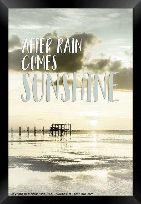 After rain comes sunshine | Sunset Framed Print by Melanie Viola