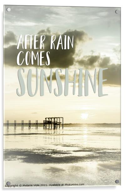 After rain comes sunshine | Sunset Acrylic by Melanie Viola