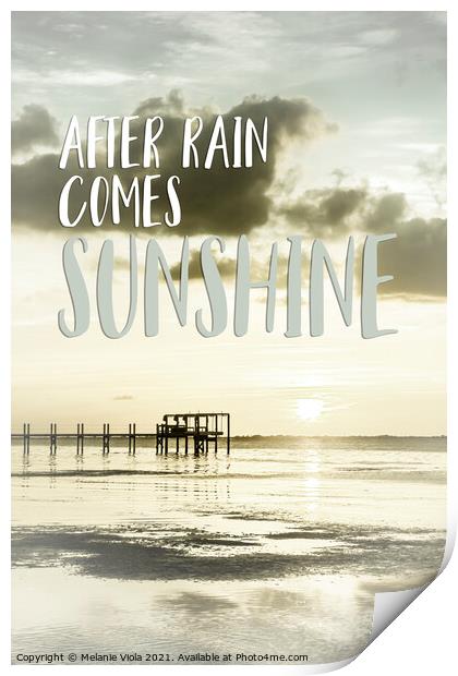 After rain comes sunshine | Sunset Print by Melanie Viola
