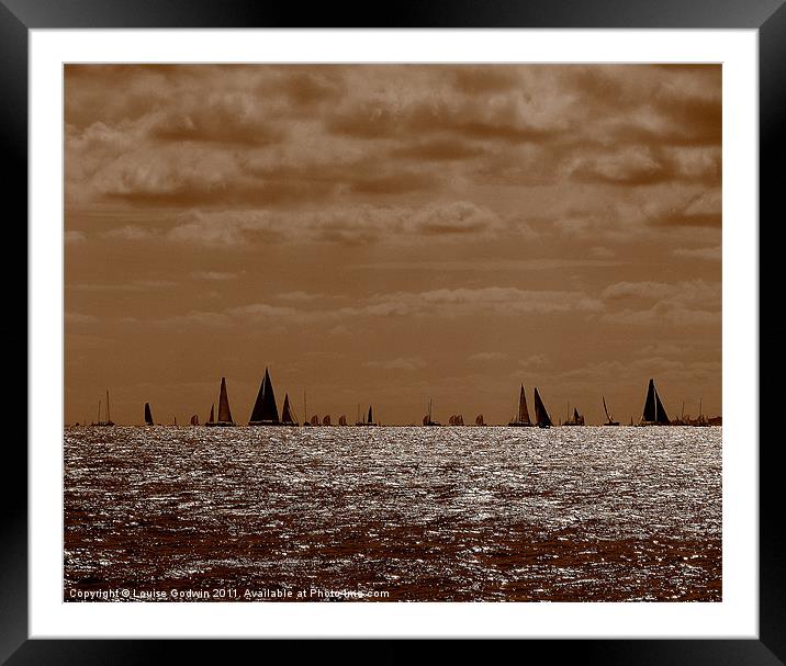 Cowes Week Framed Mounted Print by Louise Godwin
