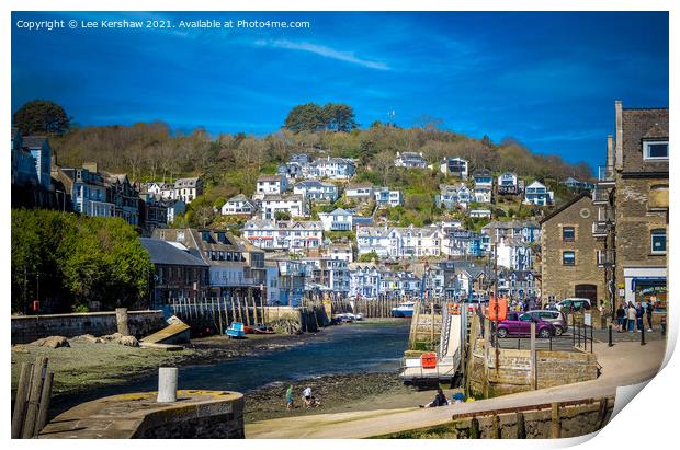 West Looe as seen from Harbour Mouth Print by Lee Kershaw
