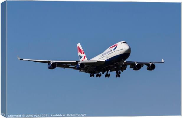 British Airways Boeing 747-436        Canvas Print by David Pyatt