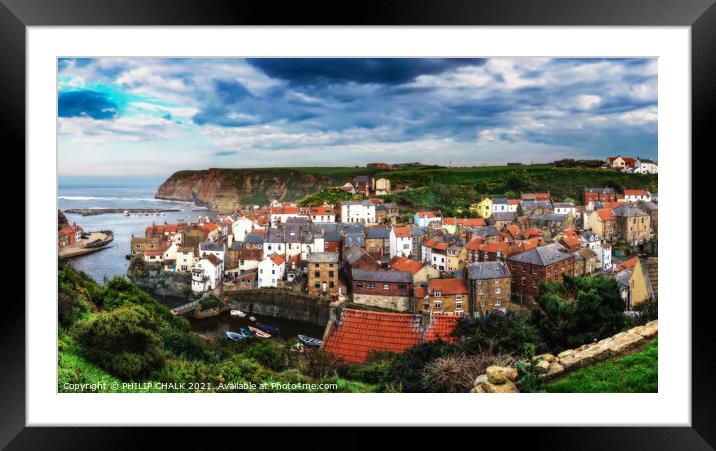 Staithes panorama 534  Framed Mounted Print by PHILIP CHALK