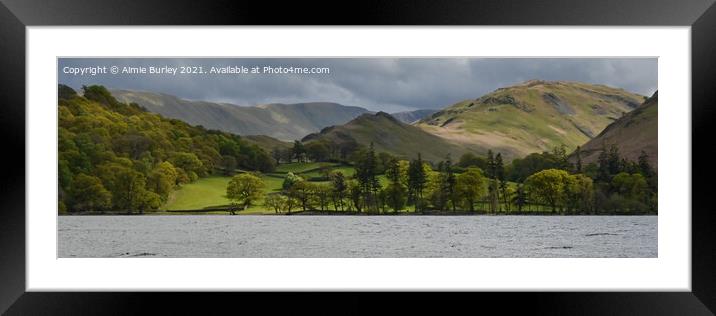 Ullswater, Lake District panoramic Framed Mounted Print by Aimie Burley