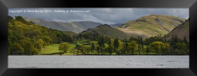 Ullswater, Lake District panoramic Framed Print by Aimie Burley