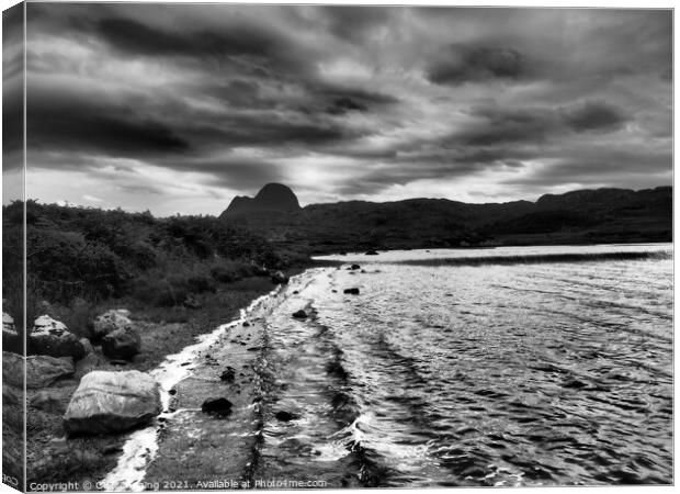 Suliven Assynt From Loch Druim Suardalain Glen Can Canvas Print by OBT imaging