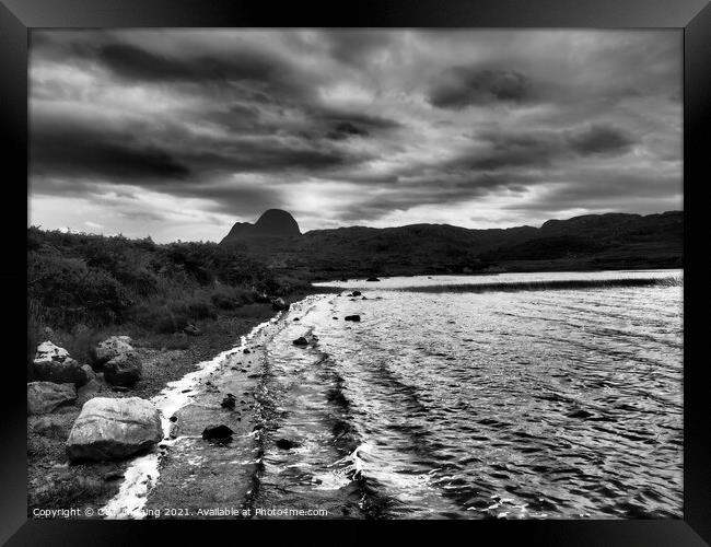 Suliven Assynt From Loch Druim Suardalain Glen Can Framed Print by OBT imaging
