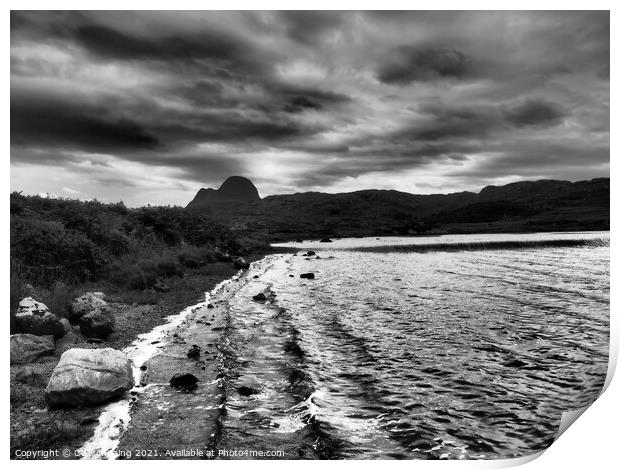 Suliven Assynt From Loch Druim Suardalain Glen Can Print by OBT imaging