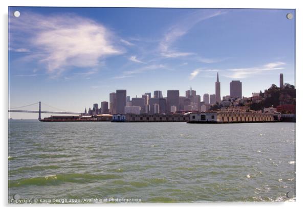 San Francisco from the Bay Acrylic by Kasia Design