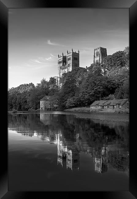 Cathedral reflection in black & white Framed Print by Kevin Tate
