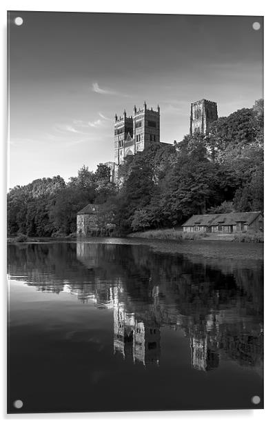 Cathedral reflection in black & white Acrylic by Kevin Tate