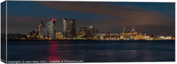 Liverpool Shines Canvas Print by Liam Neon