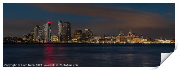 Liverpool Shines Print by Liam Neon