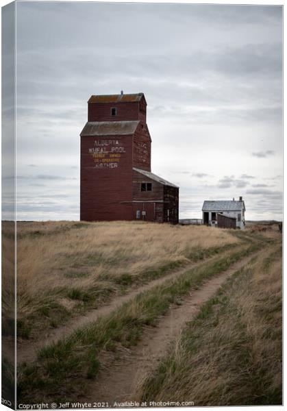 Abandoned Wheat Pool elevator Canvas Print by Jeff Whyte