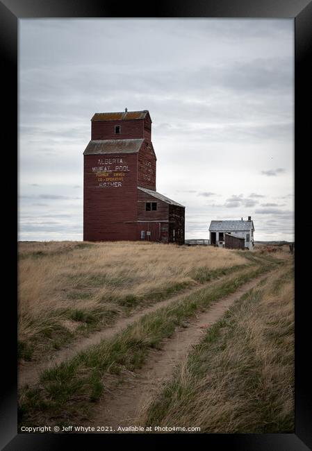 Abandoned Wheat Pool elevator Framed Print by Jeff Whyte