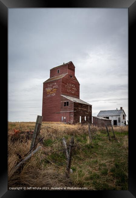 Abandoned Wheat Pool elevator Framed Print by Jeff Whyte