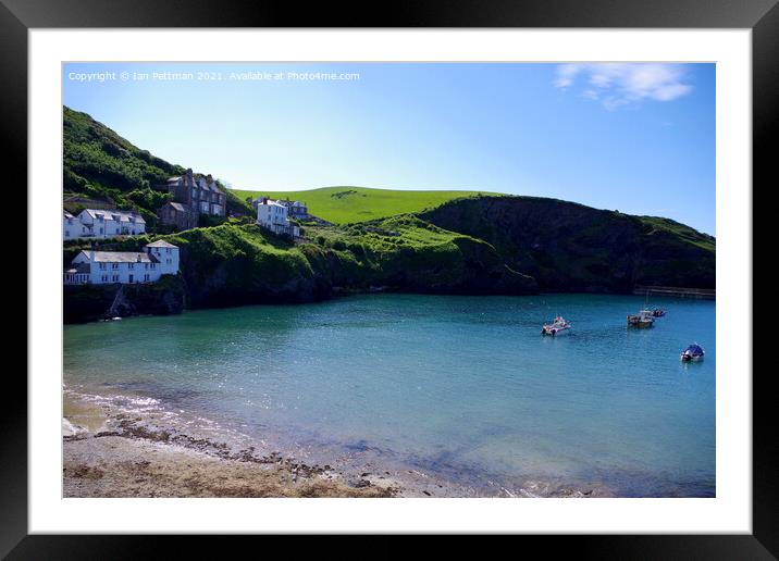 Port Isacc, Harbour and boats Framed Mounted Print by Ian Pettman