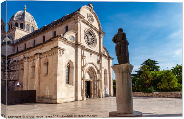 Cathedral of St James in Sibenik, Croatia Canvas Print by Angus McComiskey
