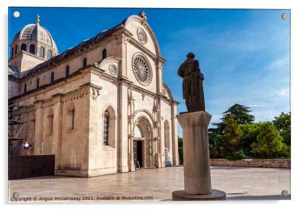 Cathedral of St James in Sibenik, Croatia Acrylic by Angus McComiskey