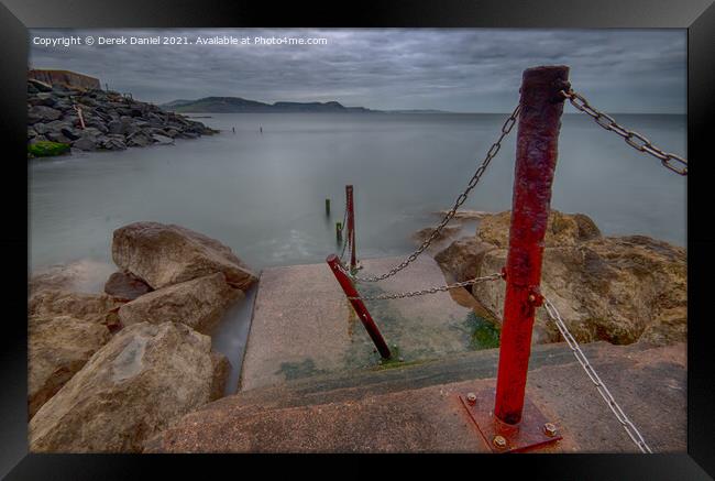 Submerging Steps of Serenity Framed Print by Derek Daniel