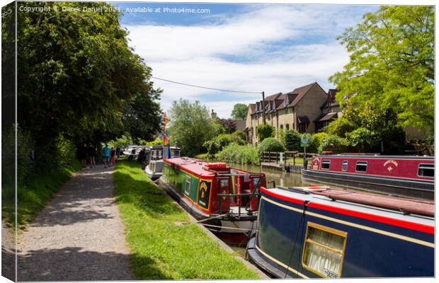 Narrowboats, Bradford Upon Avon Canvas Print by Derek Daniel