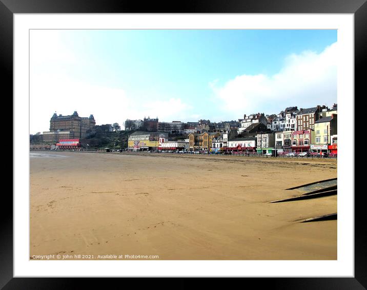 Seafront in November, Scarborough, Yorkshire, UK. Framed Mounted Print by john hill