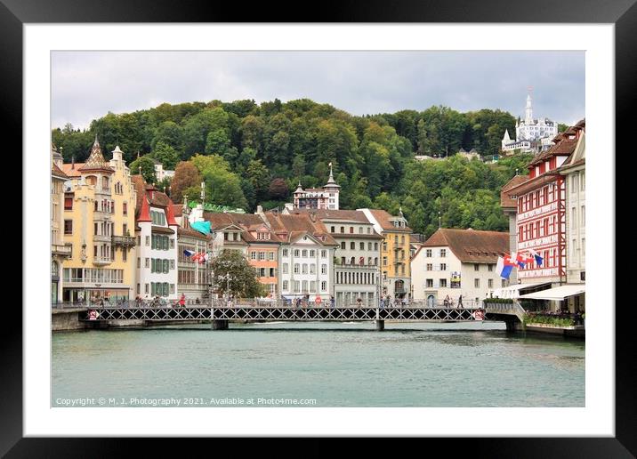  Lucerne in a beautiful summer day in Switzerland Framed Mounted Print by M. J. Photography
