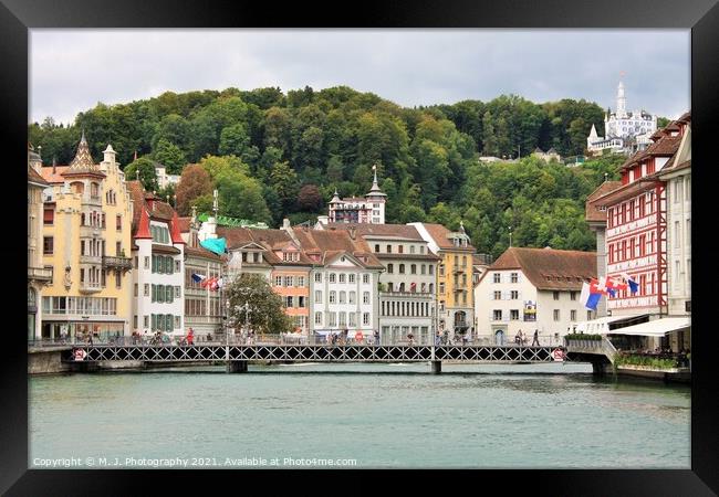 Lucerne in a beautiful summer day in Switzerland Framed Print by M. J. Photography