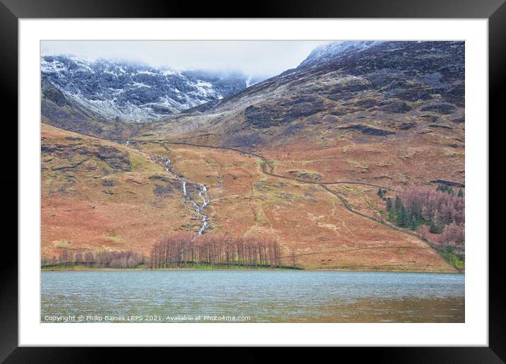 High Stile across Buttermere Framed Mounted Print by Philip Baines