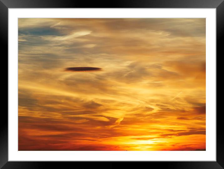 Clouds at sunset Framed Mounted Print by Rory Hailes