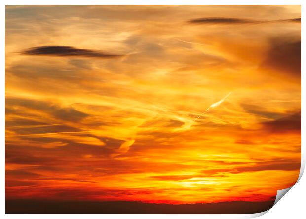 Sunset over the Welsh hills Print by Rory Hailes