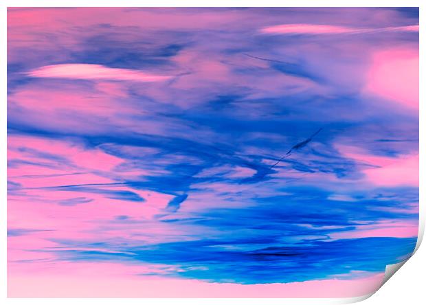 Blue clouds Print by Rory Hailes