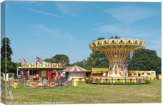 Funfair Before the Crowds Arrive Canvas Print by Allan Bell