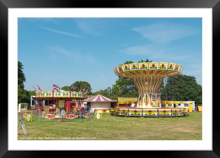Funfair Before the Crowds Arrive Framed Mounted Print by Allan Bell