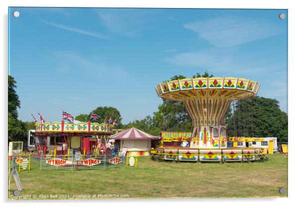 Funfair Before the Crowds Arrive Acrylic by Allan Bell