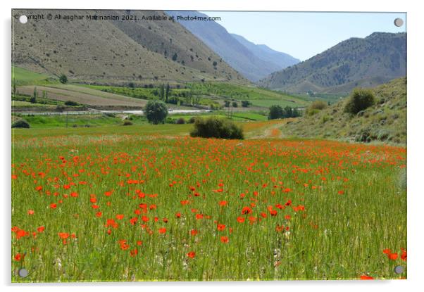 Outdoor field Acrylic by Ali asghar Mazinanian