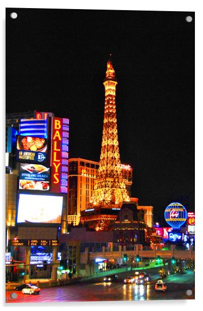 Eiffel Tower Las Vegas United States of America Acrylic by Andy Evans Photos