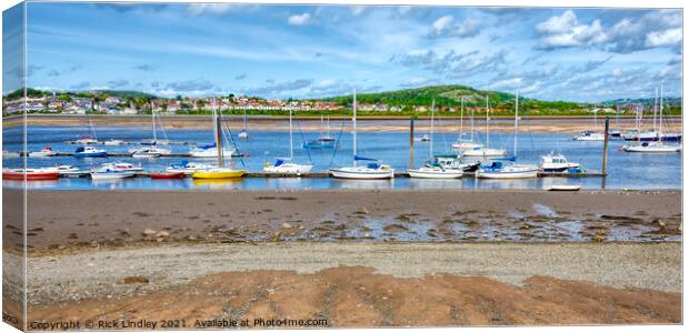 Moored Boats Conwy Canvas Print by Rick Lindley