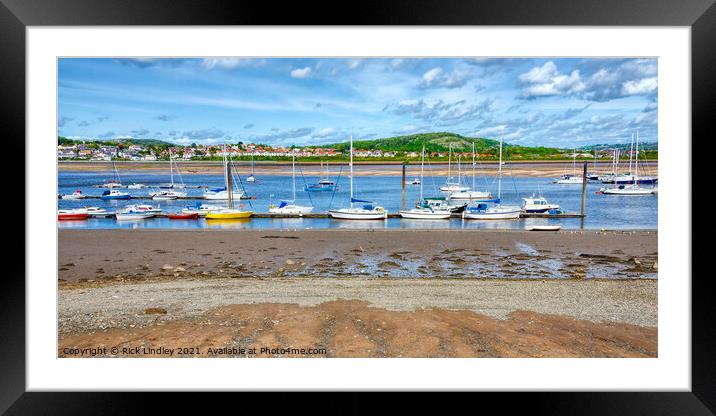 Moored Boats Conwy Framed Mounted Print by Rick Lindley