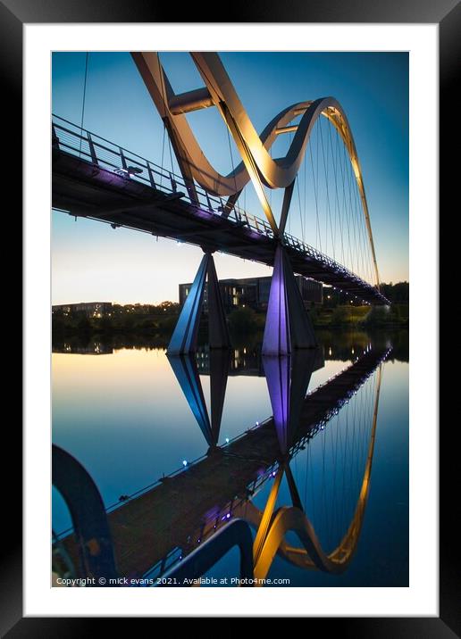 Infinity Bridge, Stockton on Tees Framed Mounted Print by Mick Evans