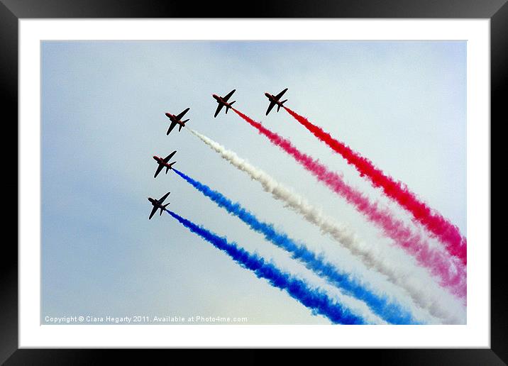 Red Arrows (Newcastle Co.Down 2011) Framed Mounted Print by Ciara Hegarty