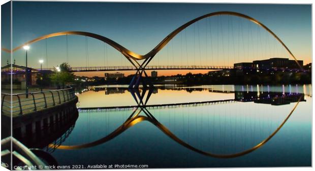 Infinity Bridge Stockton on Tees Canvas Print by Mick Evans