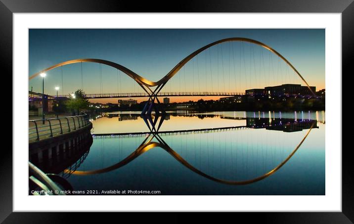 Infinity Bridge Stockton on Tees Framed Mounted Print by Mick Evans