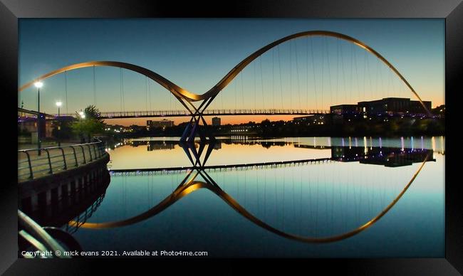 Infinity Bridge Stockton on Tees Framed Print by Mick Evans