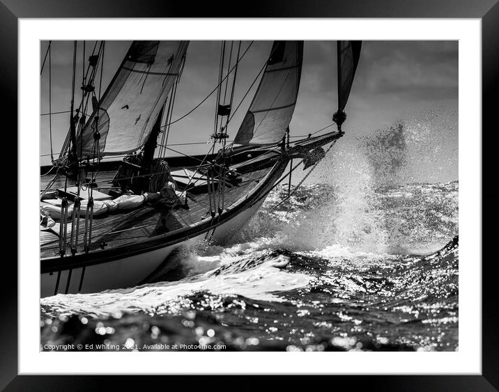 Sailing Framed Mounted Print by Ed Whiting