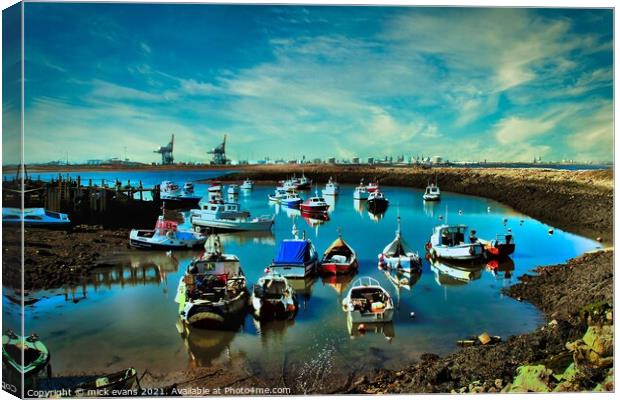 Paddy's Hole South Gare Redcar Canvas Print by Mick Evans