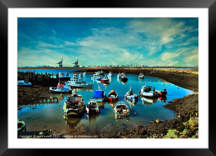 Paddy's Hole South Gare Redcar Framed Mounted Print by Mick Evans